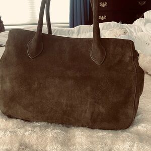 Reformation Large Patrizia Bowling Bag Olive Green